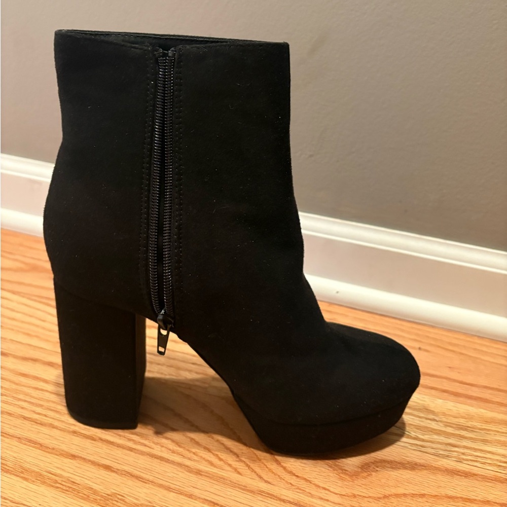 Lulus Layne Black Suede Booties
